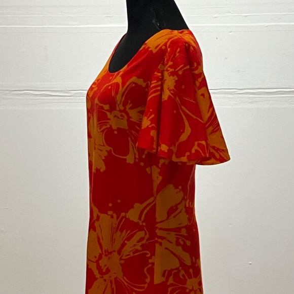 Orange floral print maxi dress - Picture 3 of 9